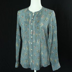 Boden | Printed Pleated Button Down Shirt | Sz 6